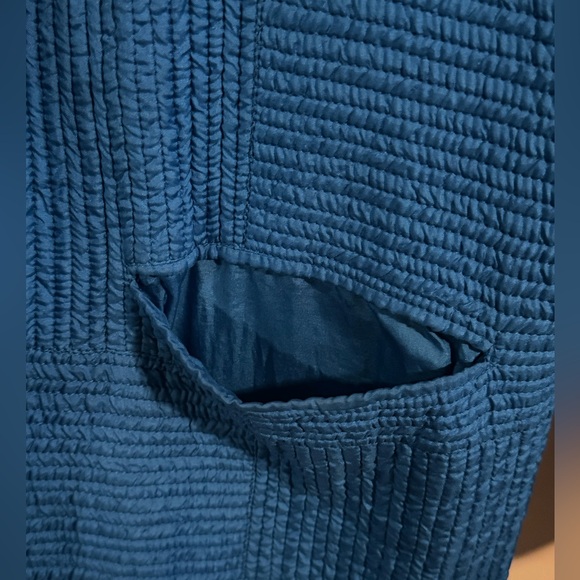 Vintage Handmade Women’s Reversible Blue & Black Jacket Asian Hand Crafted XL - Picture 12 of 12